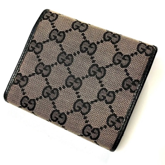 GUCCI BAMBOO GUCCISSIMA GG CANVAS LEATHER WALLET Vintage - Picture 3 of 12